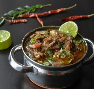 Lamb Kadai with Capsicum